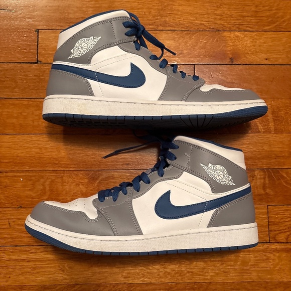 Other - Nike Air Jordan 1 Mid ‘Cement True Blue’